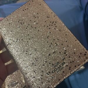 Coach set of gold glitter passport and luggage tag set . Brand new with tags